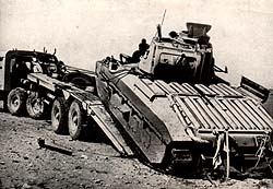Scammel Transporter loading General grant tank