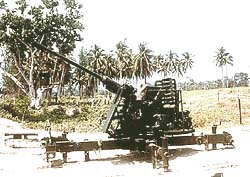 40mm Bristol Bofors on Malaysian beach during Confrontation